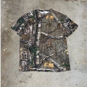 Russell Outdoors Mens Camouflage Short Sleeve T Shirt Tree Bark Real Tree XL